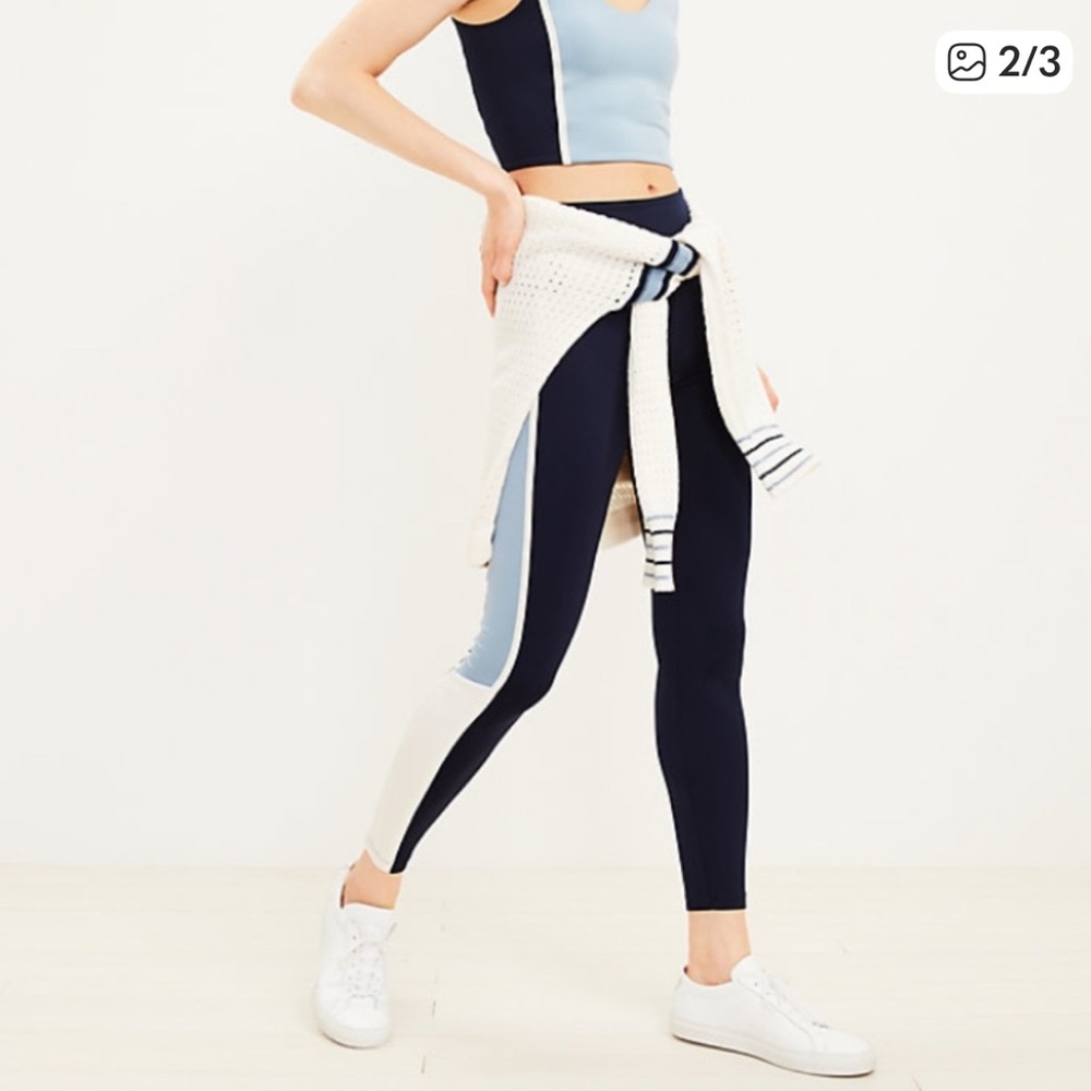 Women's Navy and Light Blue Leggings